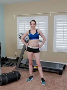 American Fitness Brunette Kyra Rose Does Some Exercise Butt Naked