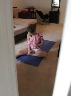 Flexy Teen Rina Ryder Reveals Her Tiny Tits While Doing Her Yoga Practice