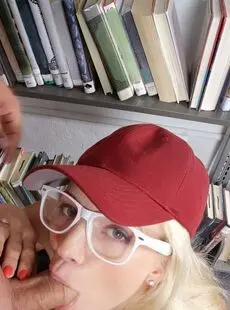 Glasses Wearing Coed Sucks And Fucks In Library And Her Gf Is An Easy Slut Too