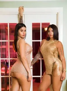 Indian Twins Preeti And Priya Sets Their Round Tits Free Of Short Dresses