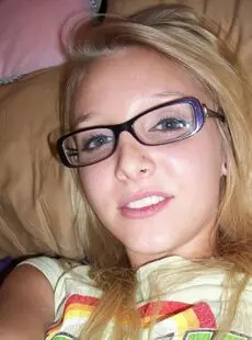 Nerdy Teen Girl Takes Selfies Of Her Exposed Tits And Micro Shorts
