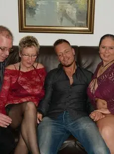 Old Fat Amateur Granny Enjoys Hardcore Foursome With Younger Mature Couple