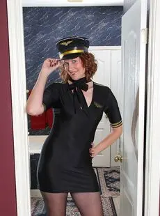 Over 30 Woman Roxanne Clemmens Strips Naked With Her Pilots Cap On