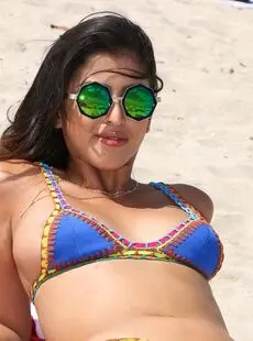 Sexy Latina Teen Sophia Leone Doffs Bikini Oils Natural Tits Gets Boned