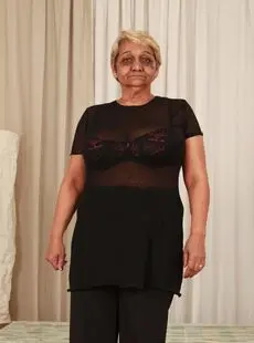 Short Haired Blonde Granny Evika Peels To Reveal Her Big Saggy Tits Old Twat