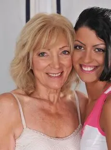 Skinny Vivien Bell Goes On Some One On One Lesbian Action With Granny