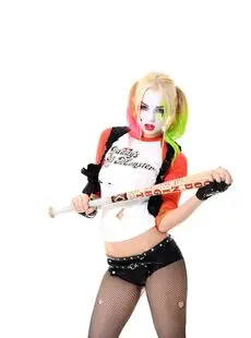 Solo Girl With A Painted Face Strips Naked After Putting Down Her Baseball Bat