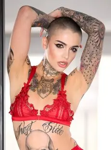 Tattooed Girl Leigh Raven Partakes In Hardcore Sex With With Her Head Shaved