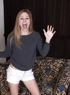 Teen First Timer Kassie Kensington Ditching Shorts To Air Out Her Pink Pussy