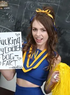 White Cheerleader Goes Pussy To Mouth With A Black Man In Classroom