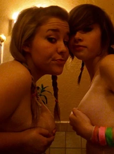 AMALAND Emo teens covering their tits