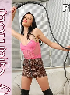 StrictlyGlamour Antonia Jay - Pink PVC Body Suit Leopard Print Skirt - x 119 - 6720px - July 21 2023