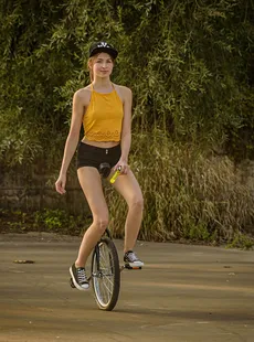 Girls Mag Girls magde Annika Bubbles on a Unicycle 125956709