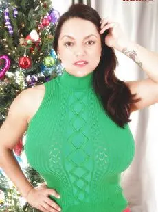 Brunette Latina Pornstar Monica Mendez Bares Monster Milf Tits At Christmas