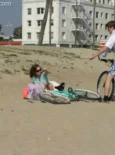 LittleMutt Melisande and Jaren Lifes a Beach