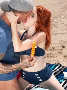 Private Redhead Amarna Picks up a Hot Guy at the Beach for Some Hardcore Fun Amarna Miller X98 1600 px