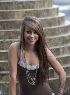 Sweet Teen Rilee Jensen Exposes Her Small Tits In A Public Square