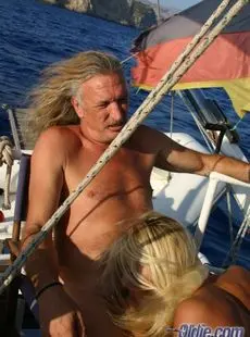 Beautiful Young Blond Melissa Black Fucks An Old Man While Sailing On His Boat