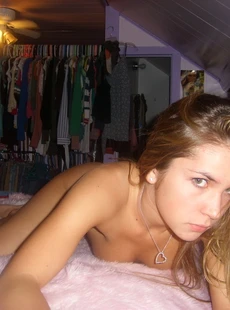 AMALAND Drunk Teen Posing Naked On Her Bed