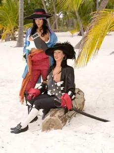 Private Nikky and Simonne Dressed as Pirates Have Sex on the Tropical Beach X83