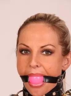 BeltBound Tiffany Helpless In Arm Spreader Bars And A Ball Gag